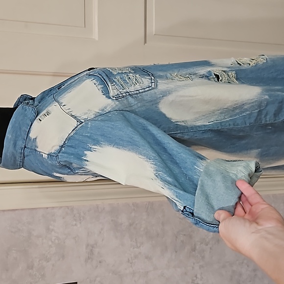"THRILL JEANS" SZ. L, Distressed and Faded acid washed dress. Perfect condition. - Picture 3 of 16